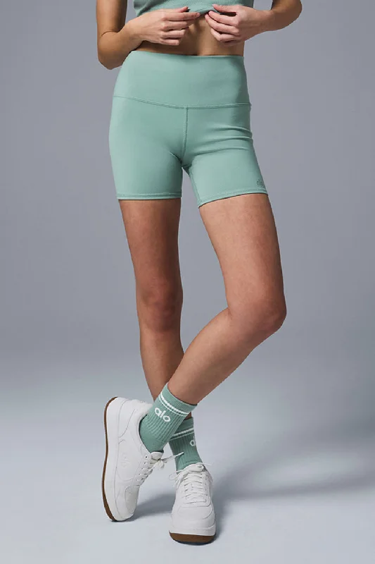 Soft Casuals 5" Airbrush High-Waist Biker Short - Botanical Green