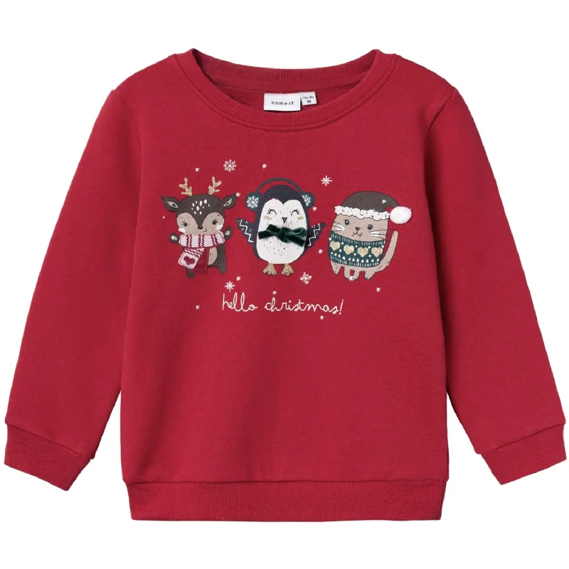Casual Chic Outfits Name It Jester Red Rtinsel Regular Sweatshirt