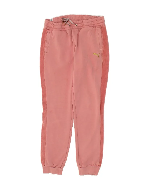 Casual Fit Wear PUMA Womens Tracksuit Trousers Joggers UK 10 Small Pink