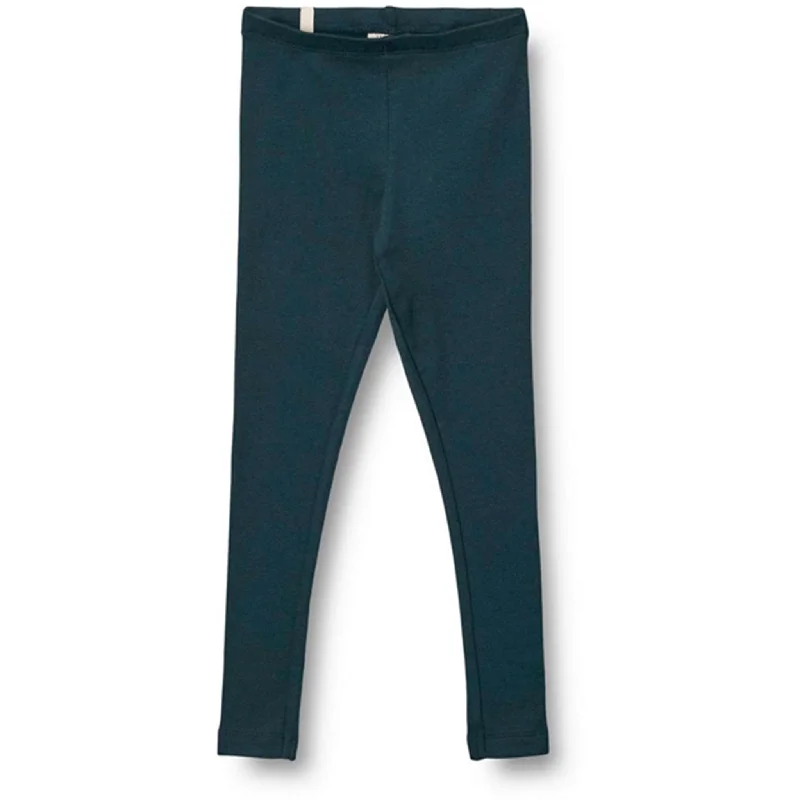 Effortless Looks Wheat Navy Rib Leggings