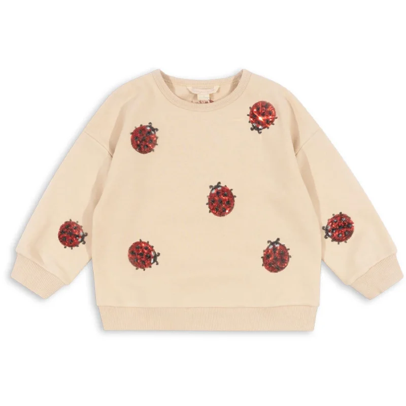 Soft Feel Konges Sløjd Ladybug Glitter Lou Ladybug Glitter Sweatshirt Ocs