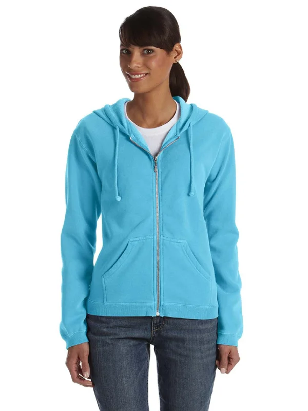 Trendy Dresses Comfort Colors Ladies Garment-Dyed Full-Zip Hoodie