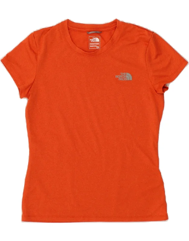 Comfortable Sweaters THE NORTH FACE Womens T-Shirt Top UK 10 Small Orange Polyester