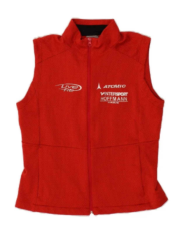 Comfortable Lounge Wear ATOMIC Womens Graphic Sleeveless Tracksuit Top Jacket UK 14 Large Red Comfortable Lounge Wear ATOMIC Womens Graphic Sleeveless Tracksuit Top Jacket UK 14 Large Red