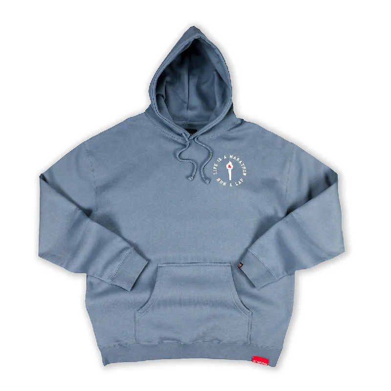 Casual Fit Victory Torch Hoodie - Rain Blue