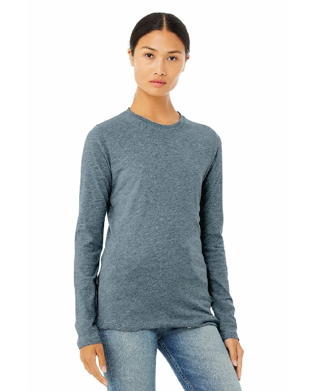 Classic Comfort Bella+Canvas Ladies Long Sleeve T-Shirt | Heather Slate