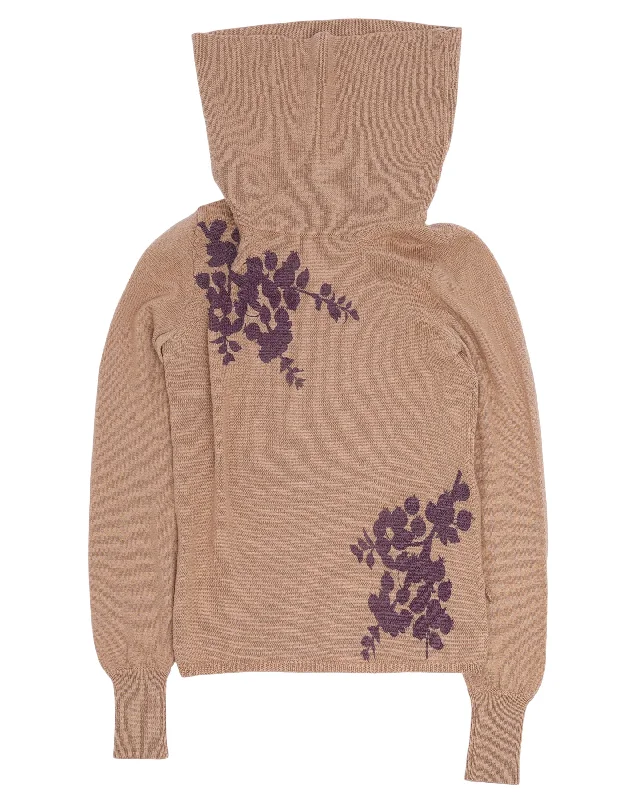 Soft Casuals Floral Turtleneck Sweater