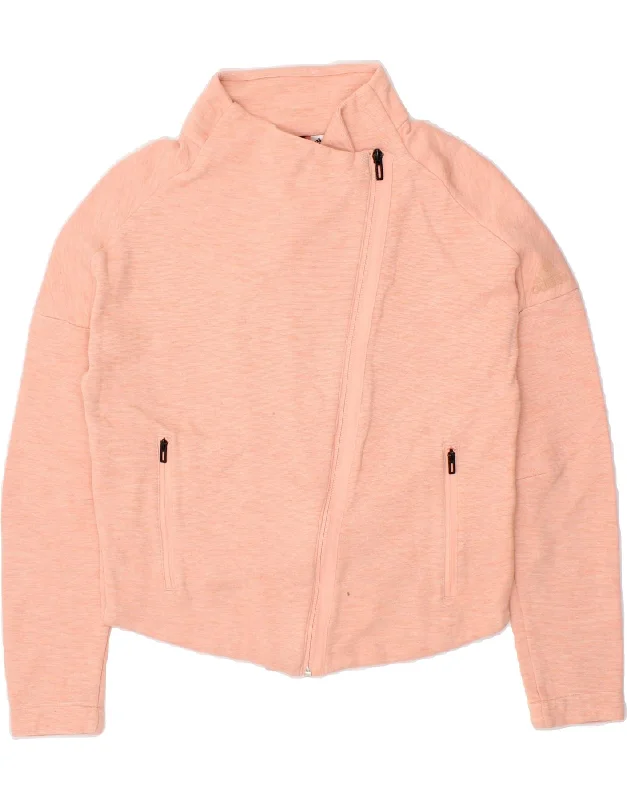 Versatile Outfits ADIDAS Womens Tracksuit Top Jacket UK 8/10 Small Pink Cotton