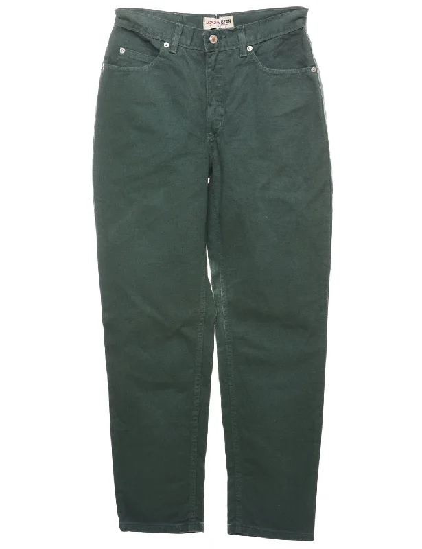 Light Fit Dark Green Tapered Jeans - W28 L28