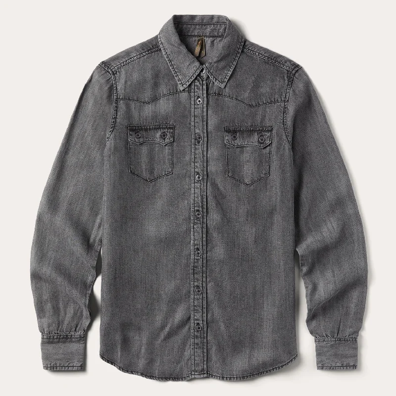 Elegant Fit Boyfriend Fit Denim Shirt