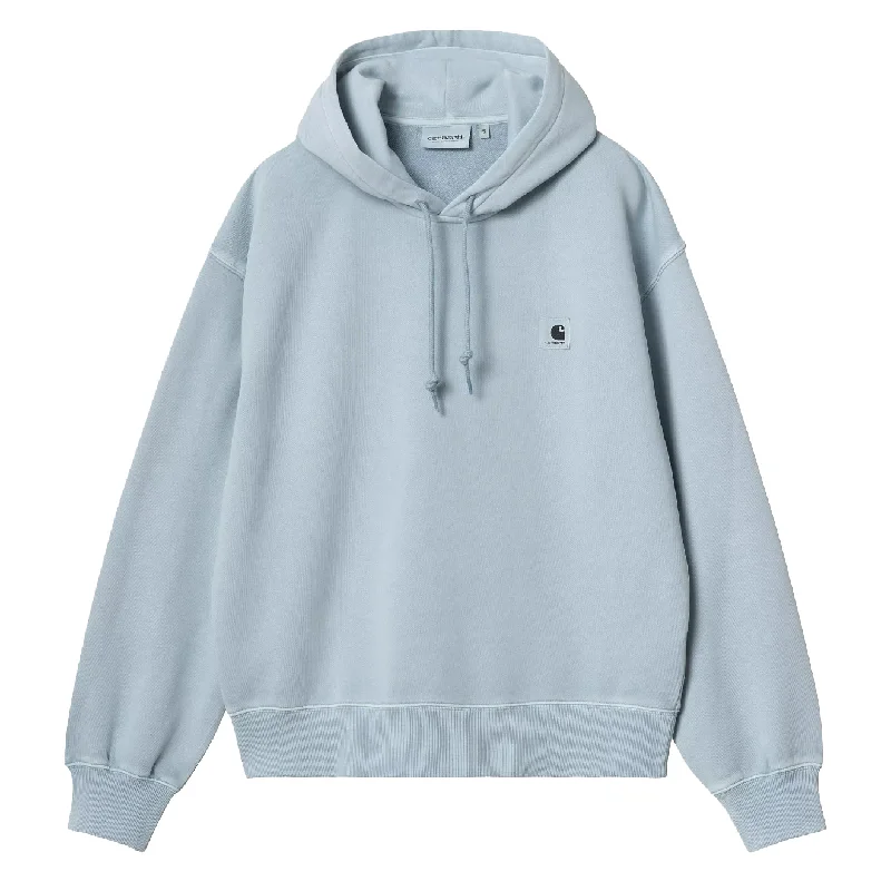 Relaxed Fashion Carhartt WIP Womens Hooded Nelson Sweat Dusty Ice Garment Dyed