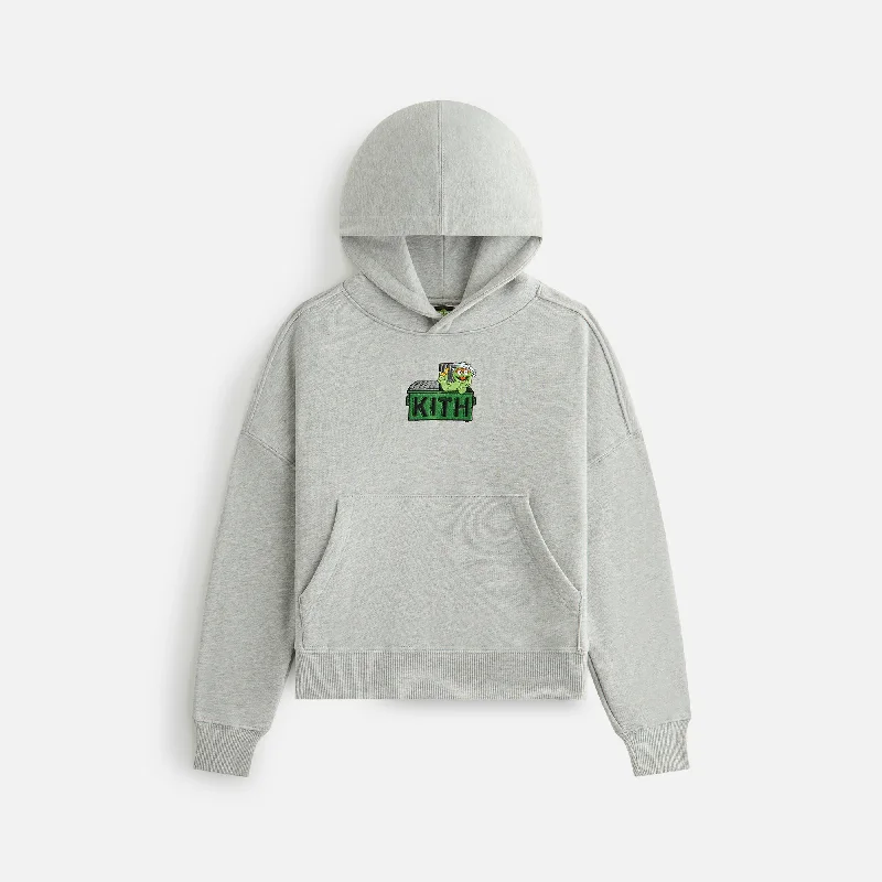 Relaxed Clothing Kith Kids for Sesame Street Oscar Nelson Hoodie - Medium Heather Grey