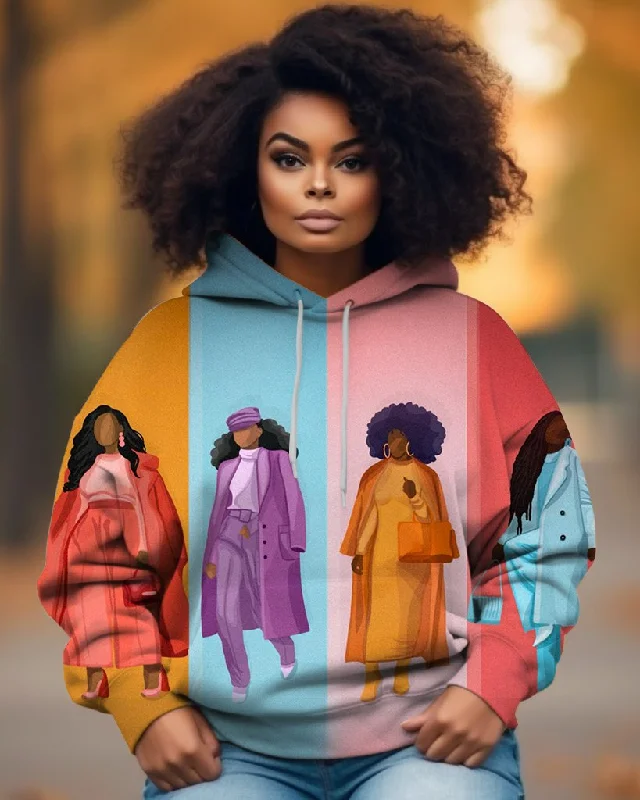 Comfortable Tops No One Is You Cartoon Print Unisex Long-sleeved Hoodie