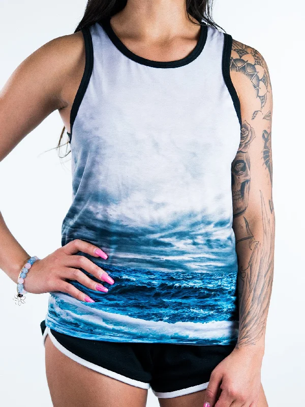 Chic Comfort Wear Stormy Ocean Unisex Tank Top