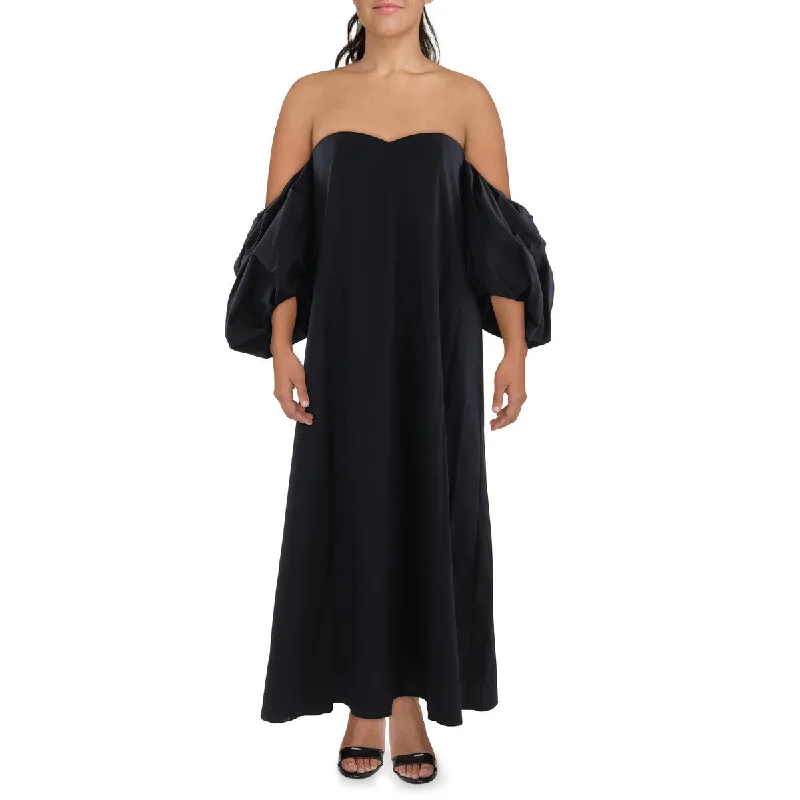 Relaxed Looks Banana Republic Womens Cotton Puff Sleeve Maxi Dress