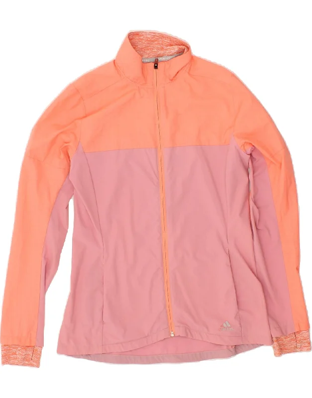 Sporty Wear ADIDAS Womens Tracksuit Top Jacket UK 12/14 Medium  Pink Colourblock