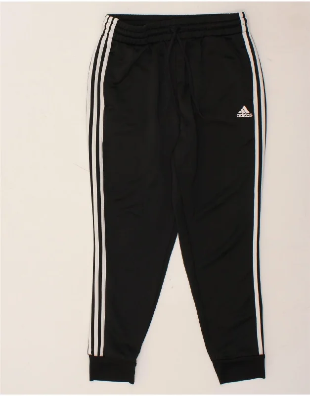 Fashionable Comfort ADIDAS Womens Tracksuit Trousers Joggers UK 16/18 Large Black