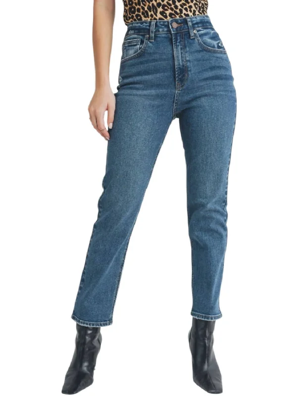 Relaxed Tops Classic Slim Straight Jeans In Blue