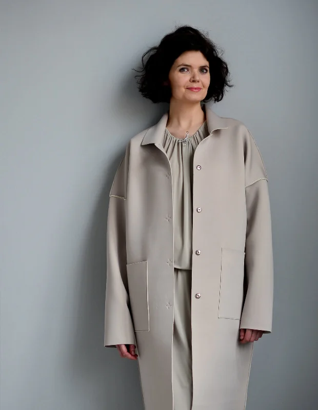 All-Day Style The Maker's Atelier Unlined Raw-edged Coat