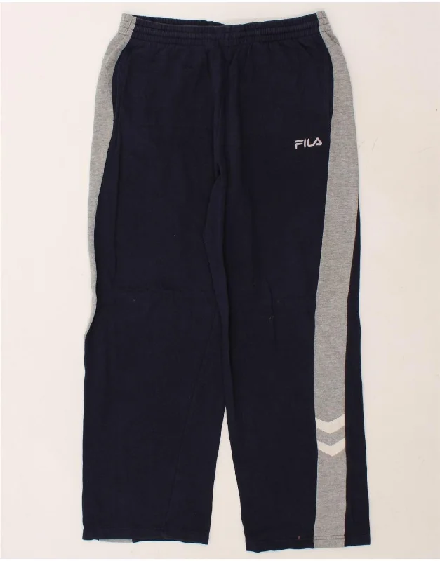 Cozy Chic Trends FILA Womens Tracksuit Trousers UK 18 XL Navy Blue Colourblock Cotton Cozy Chic Trends FILA Womens Tracksuit Trousers UK 18 XL Navy Blue Colourblock Cotton