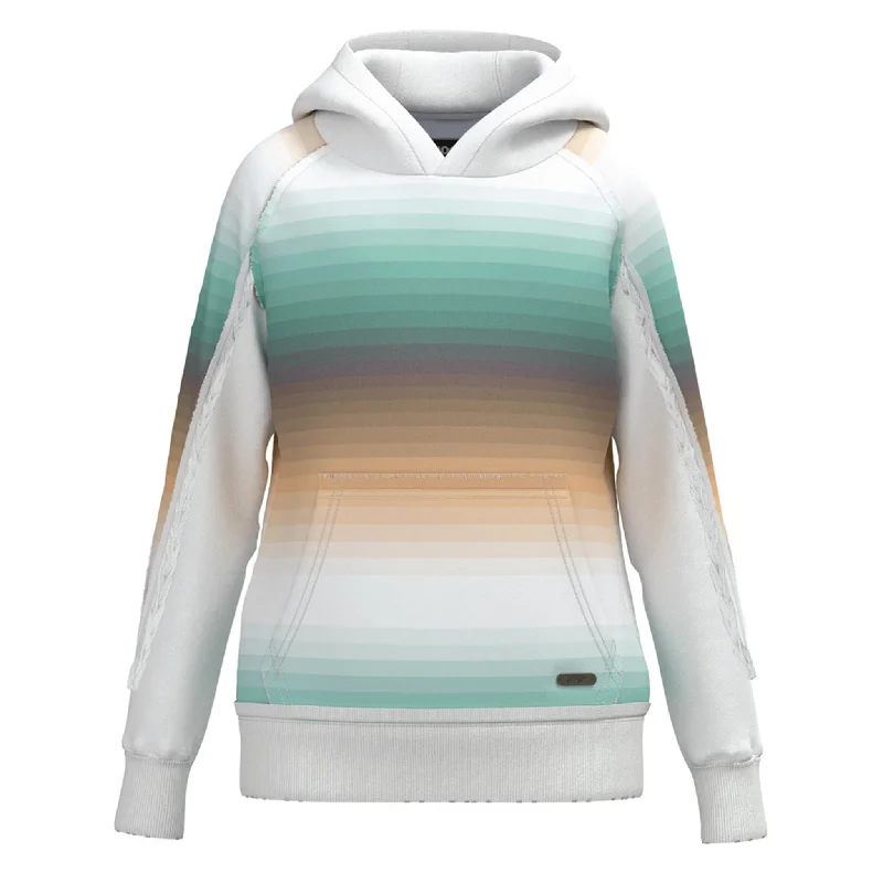 Effortless Outfits Hooey Women's Serape Pattern White Accent Hoodie