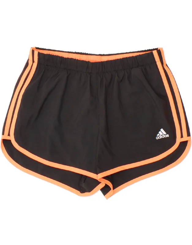 Warm Wear ADIDAS Womens Climalite Sport Shorts UK 8 Small Black Polyester