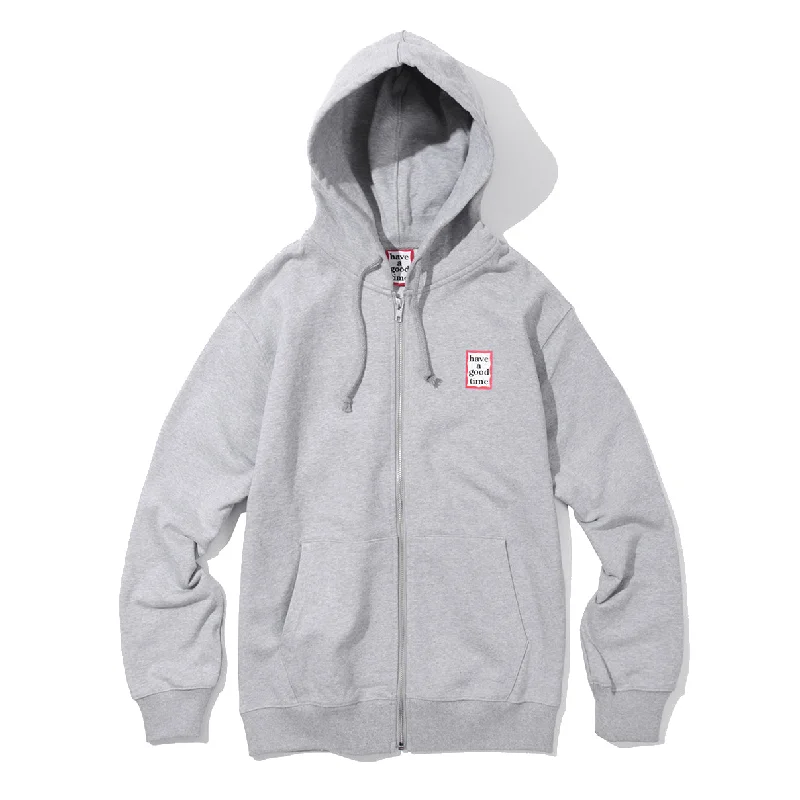 Simple Chic Mini Frame Zip-Up Hoodie