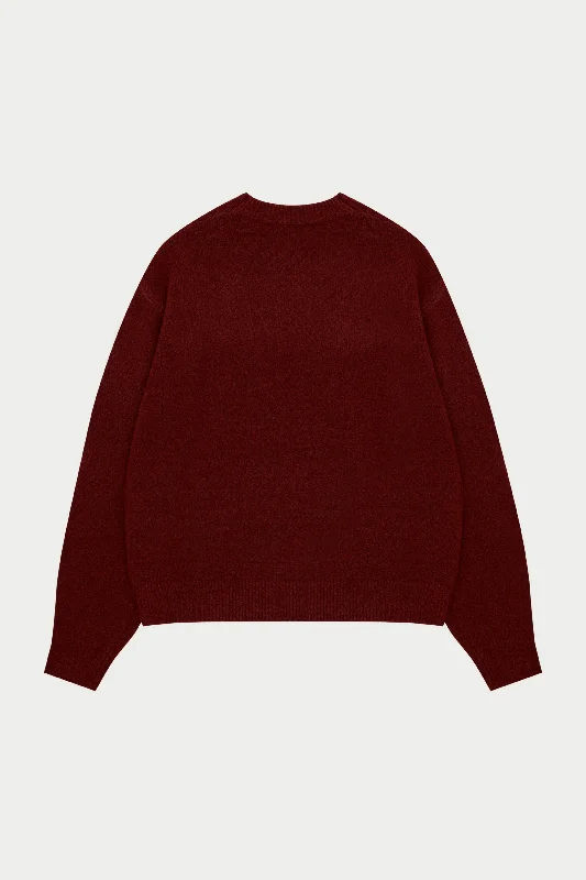 Light Dressing CTRE KNITTED SWEATSHIRT - BURGUNDY