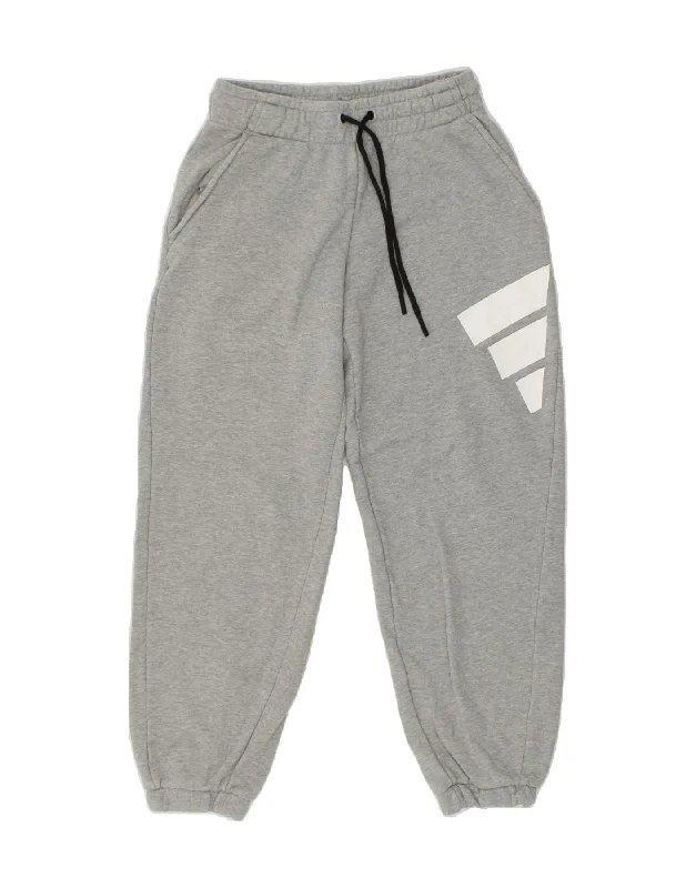 Comfortable Lounge Wear ADIDAS Womens Tracksuit Trousers Joggers UK 10 Small Grey Cotton