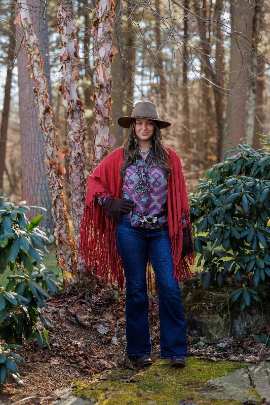 Timeless Style Tasha Polizzi Sierra MicroSuede Fringe Shawl
