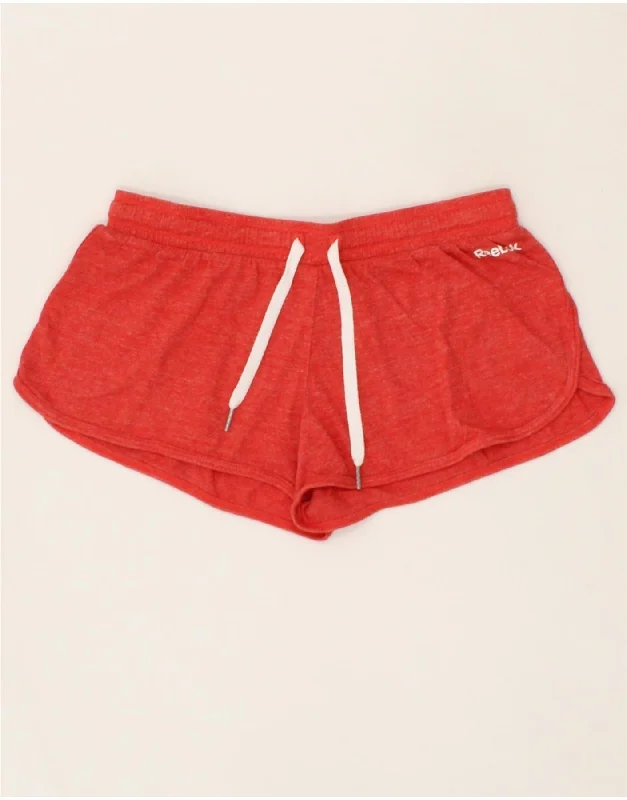Stylish Casuals REEBOK Womens Sport Shorts UK 10 Small Red Cotton