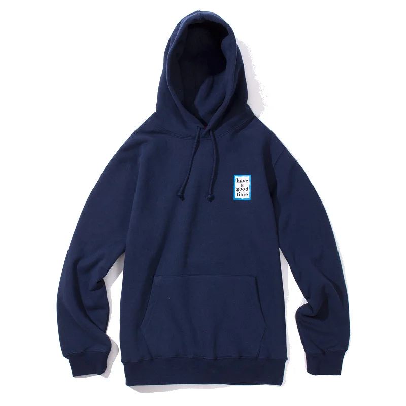 Cozy Fashion Mini Blue Frame Pullover Hoodie
