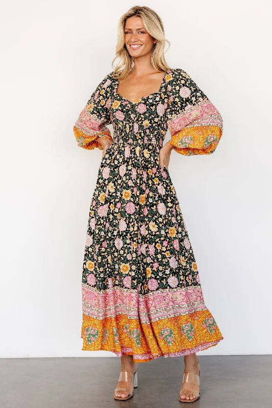 Modern Chic Trixie Dress | Black Multi