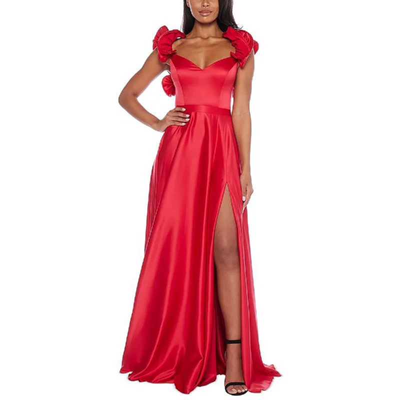 Easy Chic Wear B. Darlin Womens Juniors Lace Up V Neck Maxi Dress