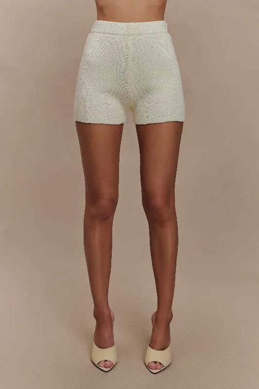 Stylish Casuals Noah Knit Shorts - Ivory