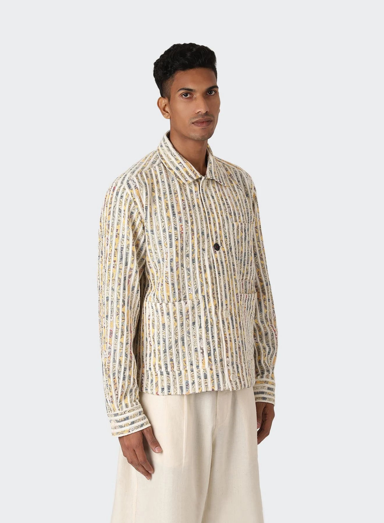 Comfy Dress Kardo White Pattern Bodhi Craft Collection Jacket
