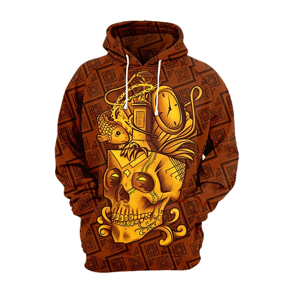 Casual Fit Wear Mind Skull Hoodie