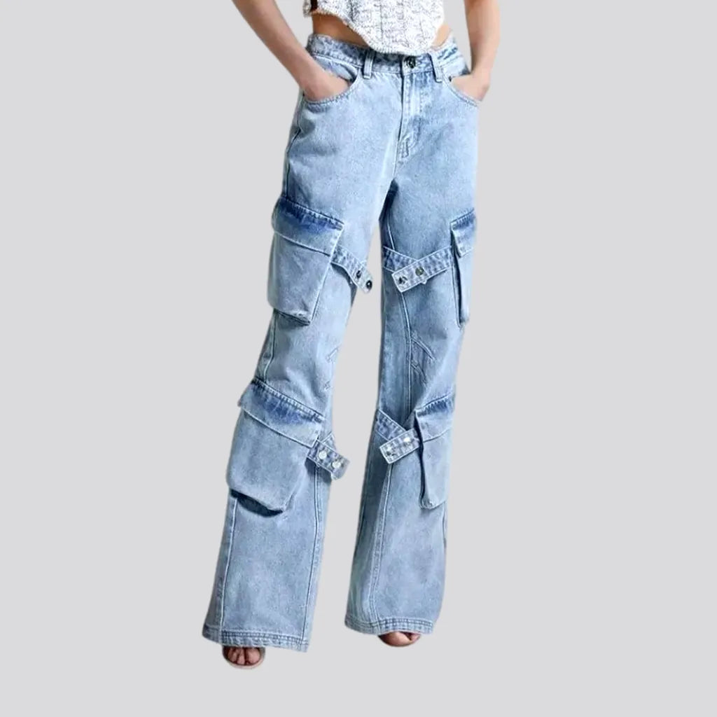 Easy Chic Boho flare leg baggy women's jeans