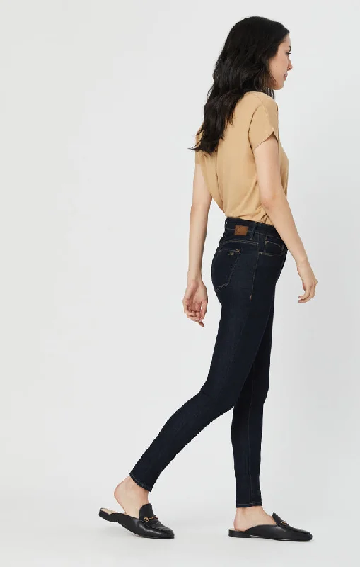 Comfortable Lounge Wear ALISSA SUPER SKINNY JEANS IN RINSE SUPERSOFT