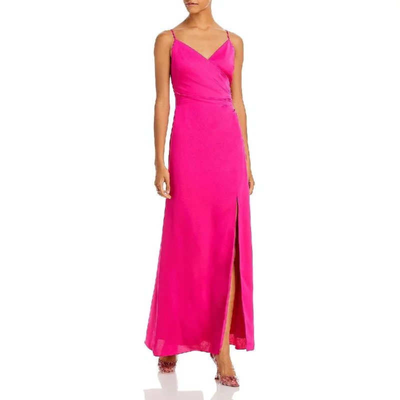 Comfortable Lounge Wear Aqua Womens Tie Back Split Hem Maxi Dress