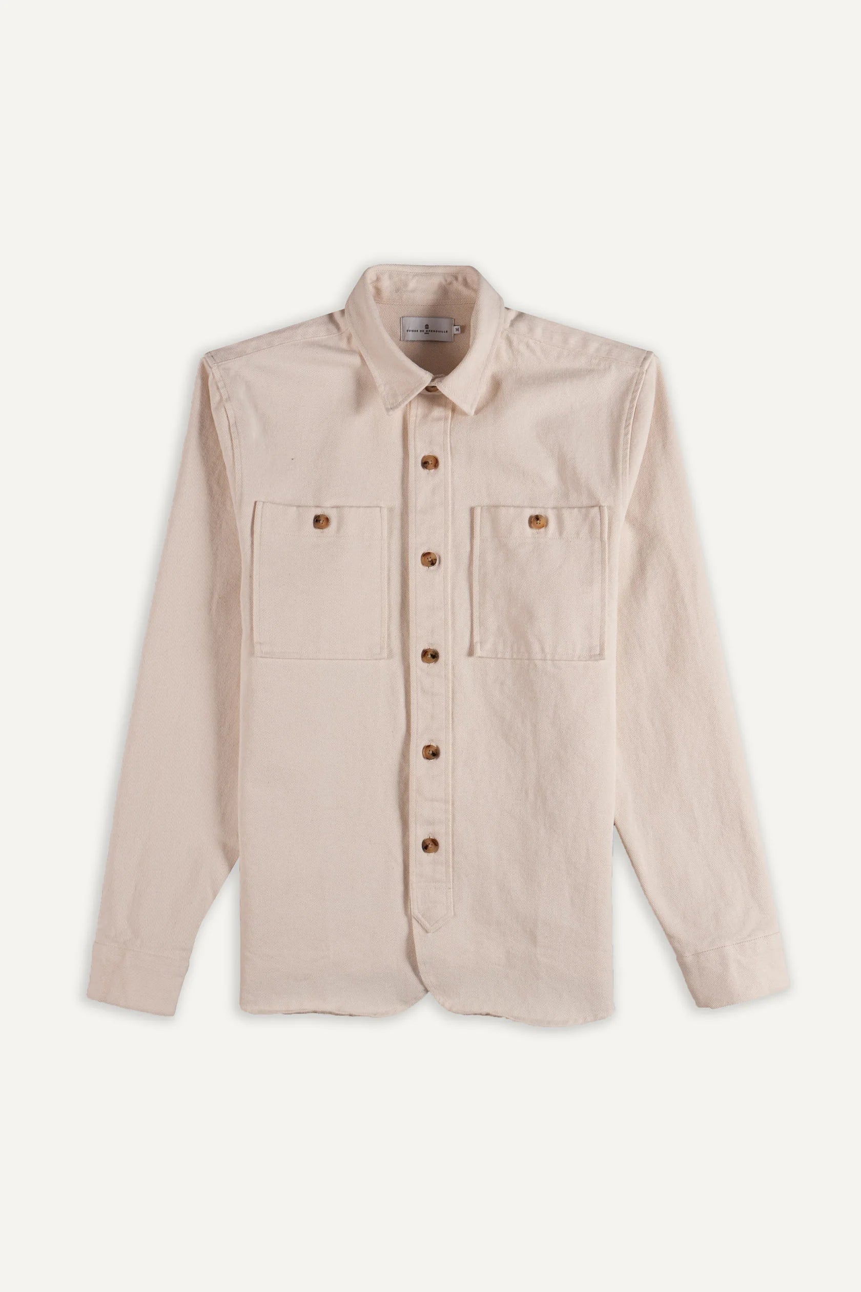 Elegant Fit Cuisse de Grenouille Ecru Twill Paris Over Shirt