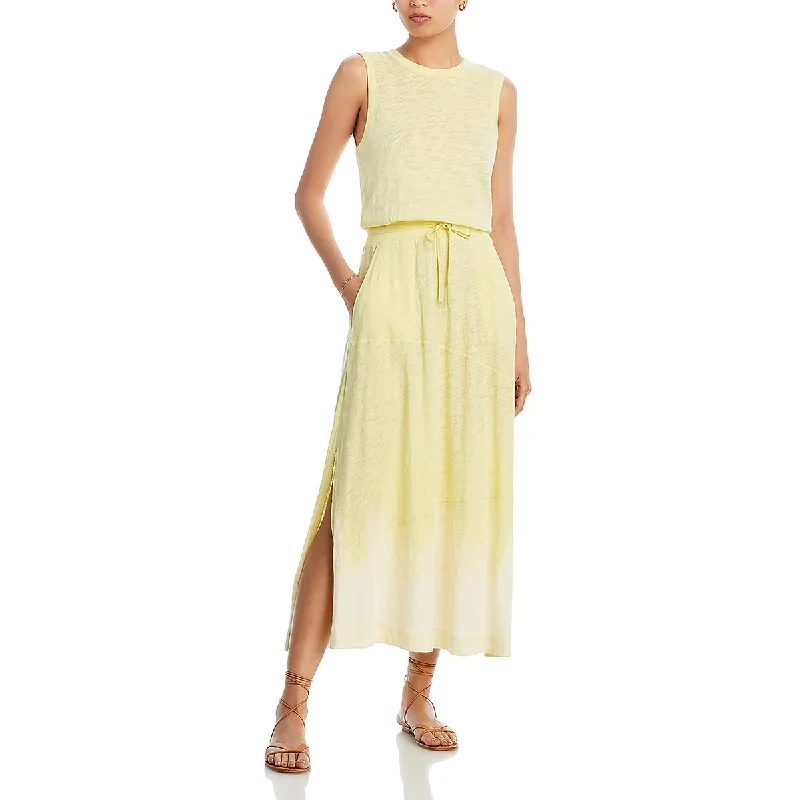 Effortless Outfits ATM Womens Cotton Tiered Maxi Dress