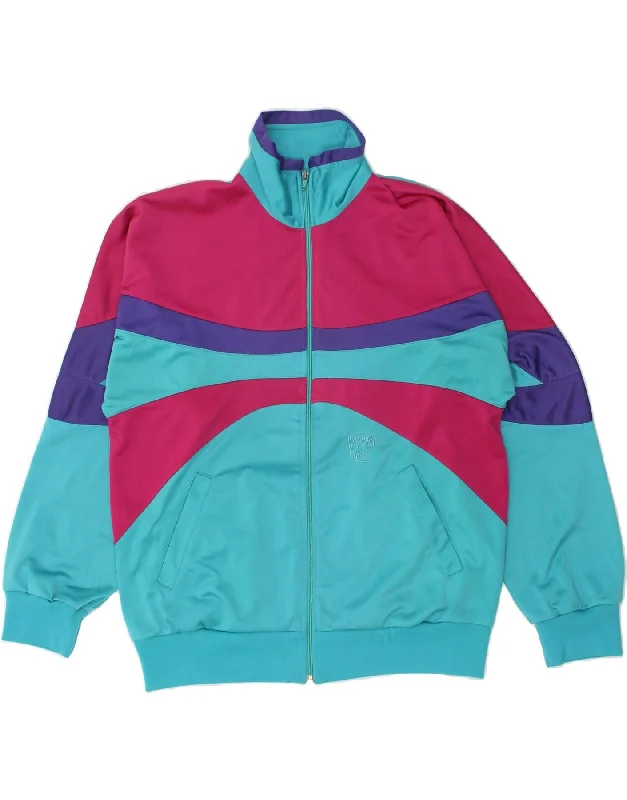 Everyday Outfits VINTAGE Womens Tracksuit Top Jacket UK 16 Large Turquoise Colourblock Everyday Outfits VINTAGE Womens Tracksuit Top Jacket UK 16 Large Turquoise Colourblock