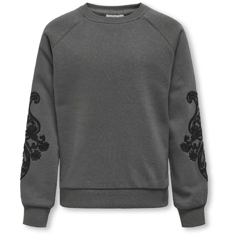 Soft Looks kids ONLY Magnet Black Easton Life Embroidery Sweatshirt