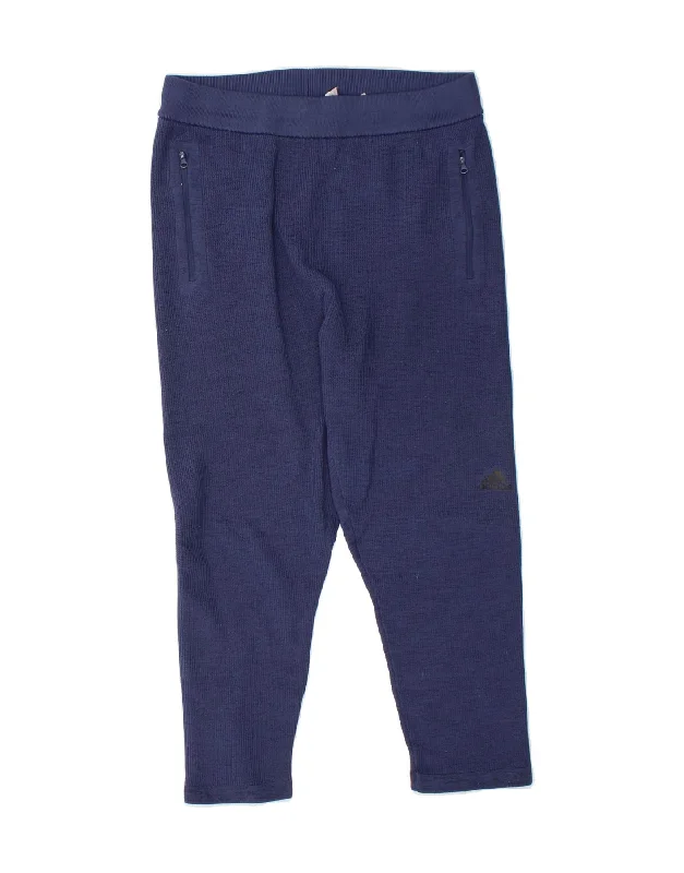 Chic Comfort Wear ADIDAS Womens Tracksuit Trousers UK 16/18 Large Navy Blue Polyester Chic Comfort Wear ADIDAS Womens Tracksuit Trousers UK 16/18 Large Navy Blue Polyester