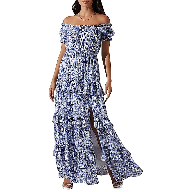 Warm Layers ASTR the Label Womens Viona Tiered Long Maxi Dress