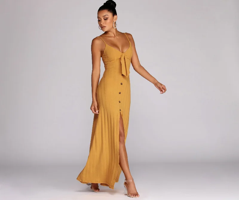 Easy Wear Chic Button Down Stylish Beauty Maxi Dress