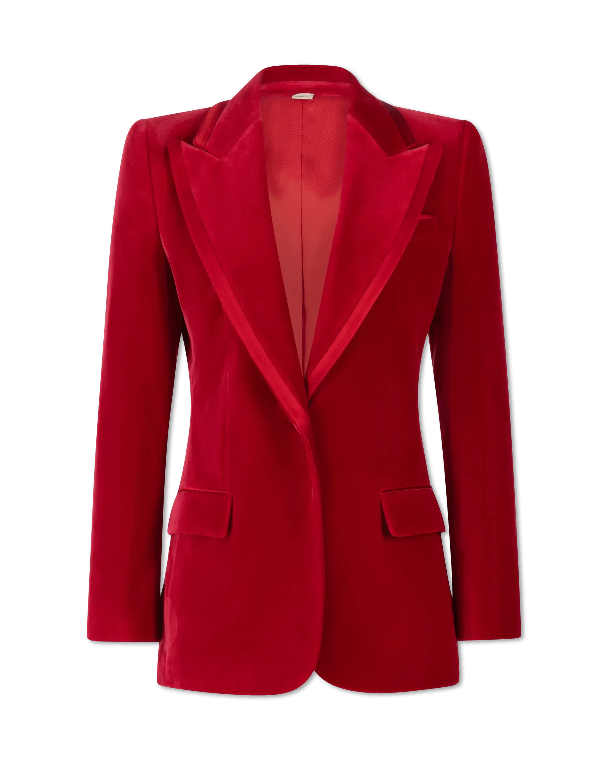 Relaxed Jackets Peak Lapel Velvet Blazer