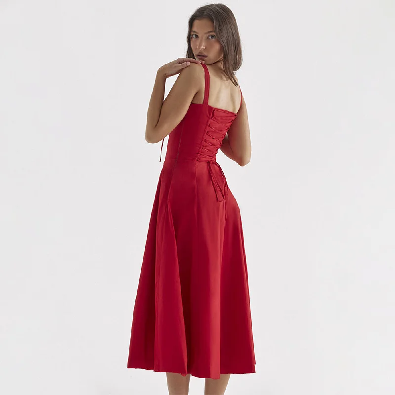 Breezy Comfort Laura Floral Print Sexy Midi Dress