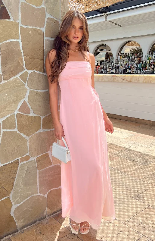 Sporty Wear Flossie Pink Maxi Sleeveless Dress